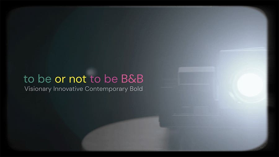 B&B Italia Video Manifesto
